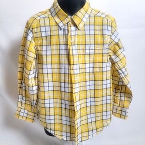 Carter's yellow Plaid shirt size 5t